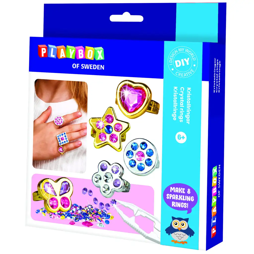 PlayBox: Kreatives Set zur Dekoration von Ringen mit Strassteinen