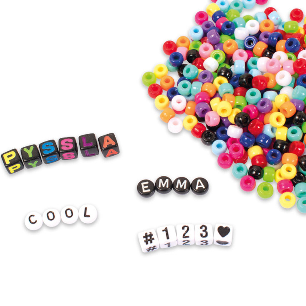 PlayBox: Bunte und buchstabenförmige 1000-teilige auffädelbare Perlen-Set in einer Box kép 2