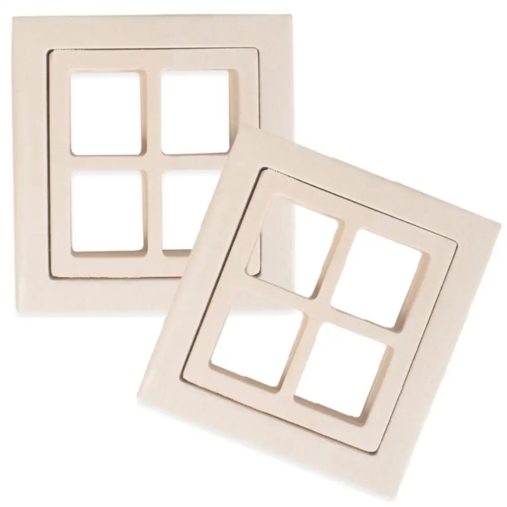PlayBox: Fa ablak szett 2db-os 8x8,5cm kép 1