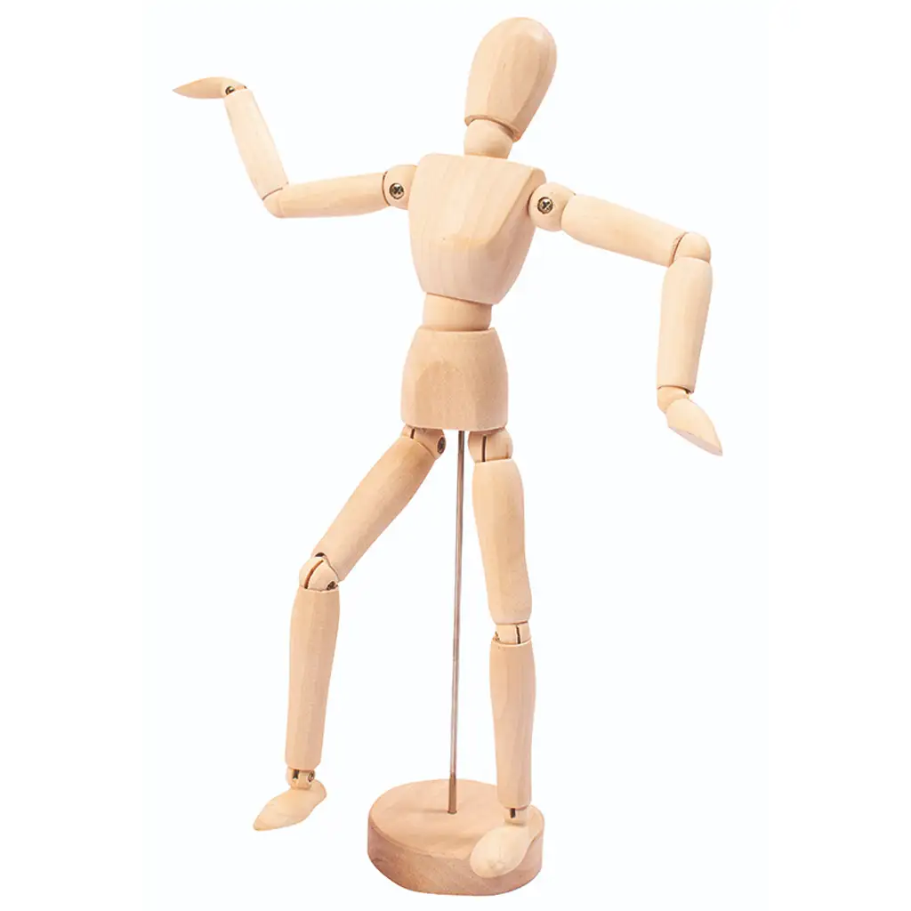 PlayBox: Künstlerfigur aus Holz auf Ständer 30cm kép 1