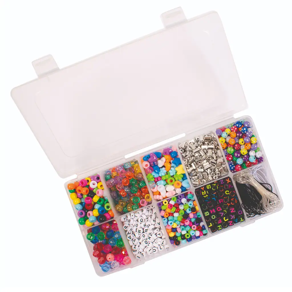 PlayBox: Kunststoff 1900 Stück Perlen-Set in Aufbewahrungsbox kép 2
