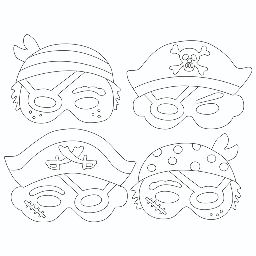 PlayBox: Piraten 12er-Set Papiermasken kép 2