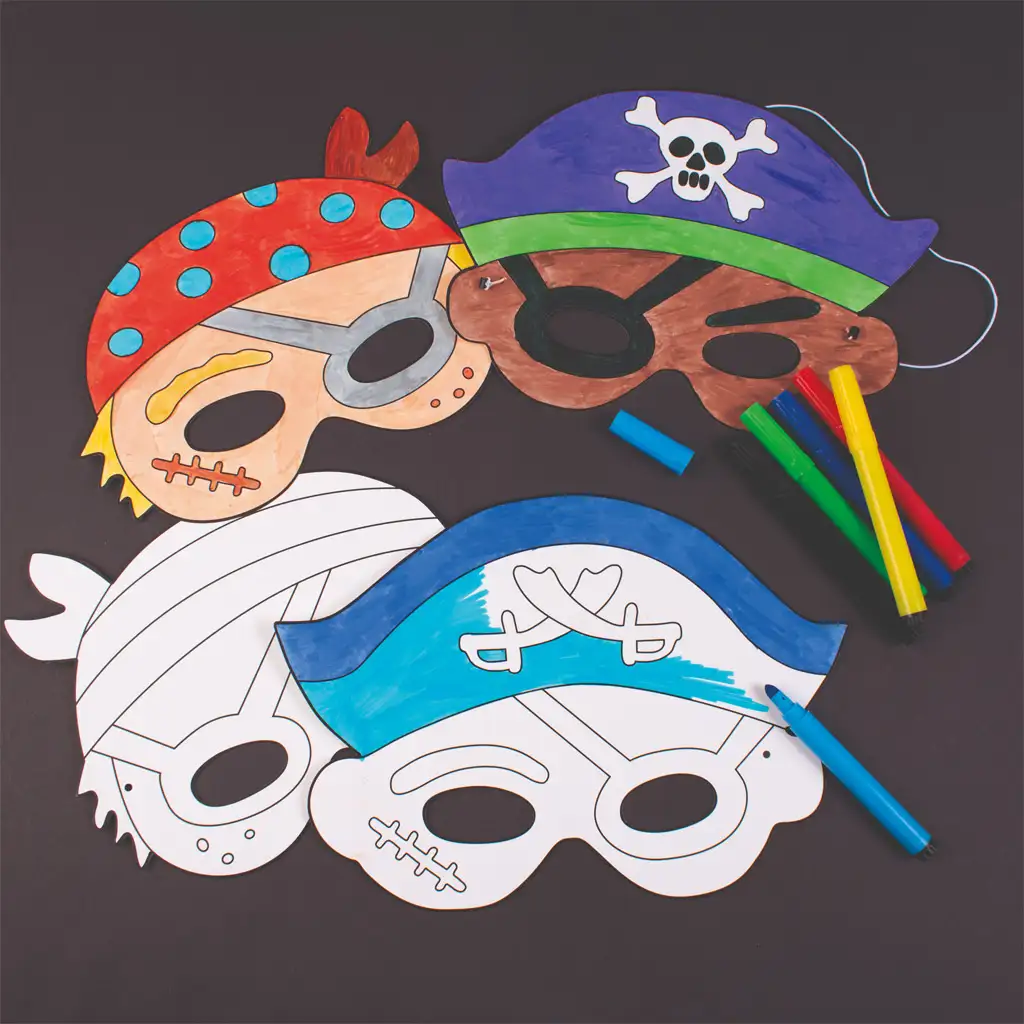 PlayBox: Piraten 12er-Set Papiermasken kép 3