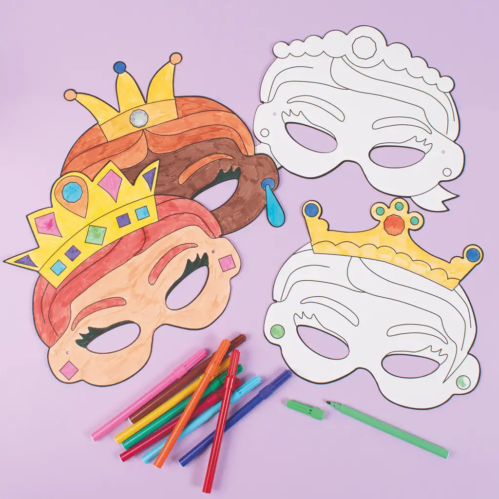 PlayBox: Prinzessinnen 12er-Set Papiermasken kép 3