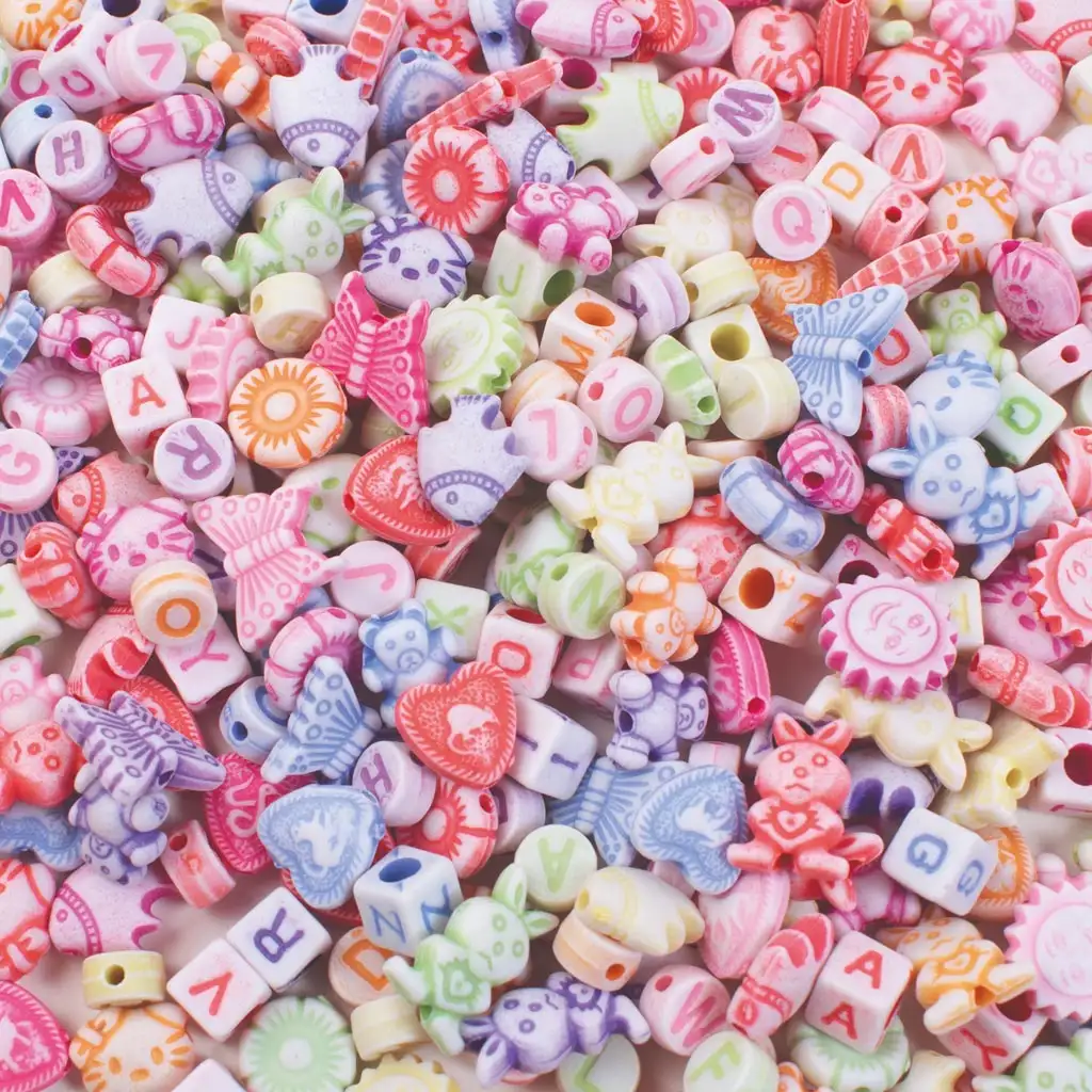 PlayBox: Pastellfarbene gemischte Perlen-Set 550 Stück