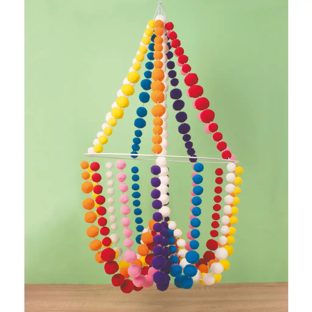 PlayBox: 200 Stück farbiges Pompon-Set kép 2