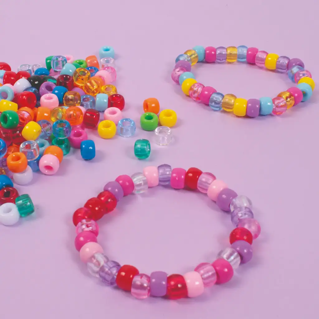 PlayBox: Transparente und bunte Perlen-Set, 1200 Stück kép 2