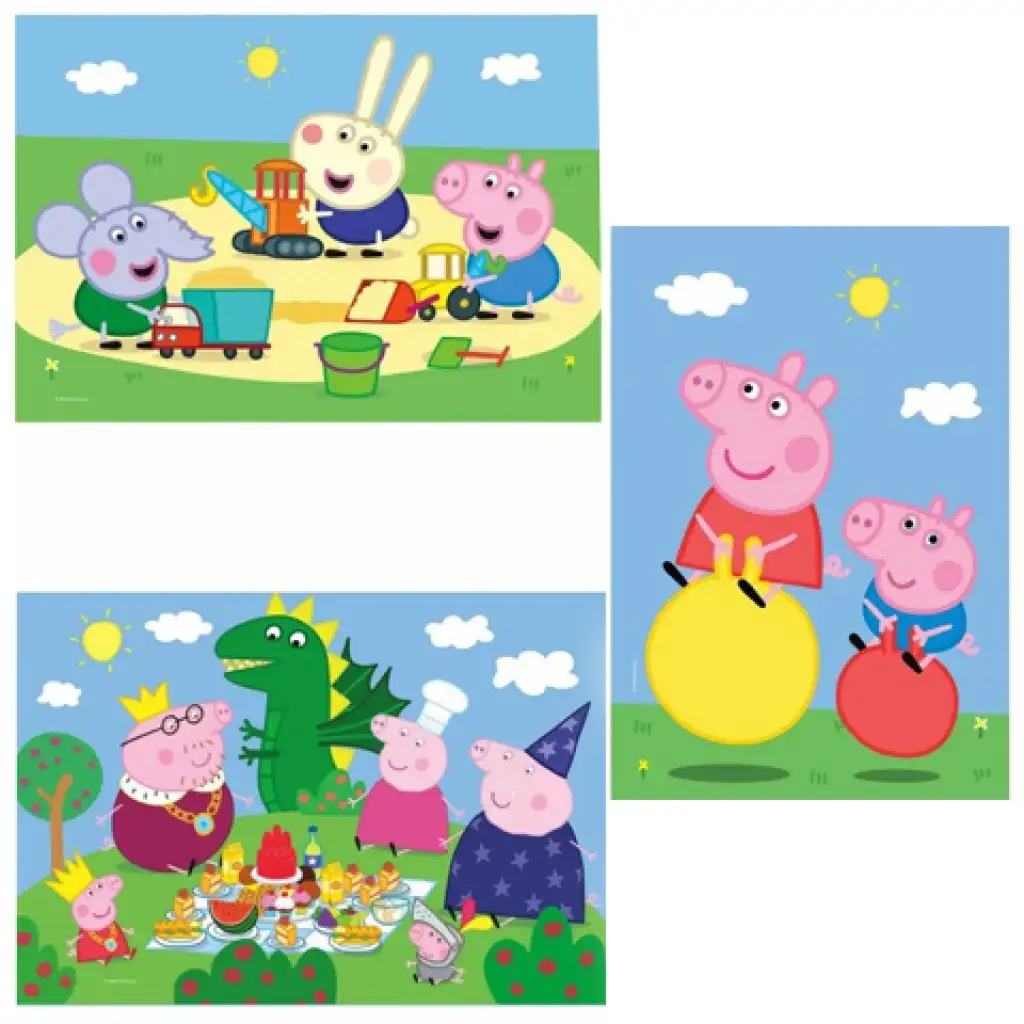 Peppa Wutz 3x48 Teile Puzzle-Set - Clementoni kép 2