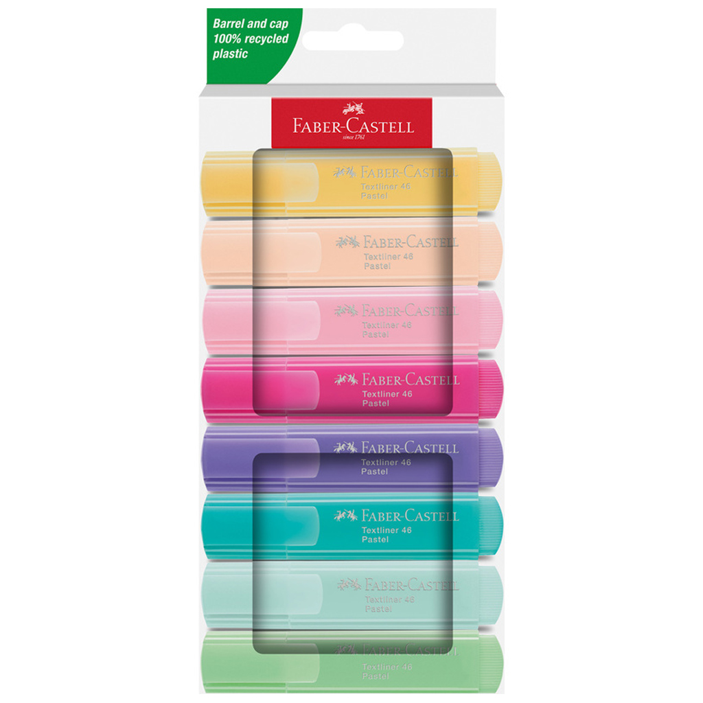 Faber-Castell: 1546 Pastell 8er-Set Textmarker