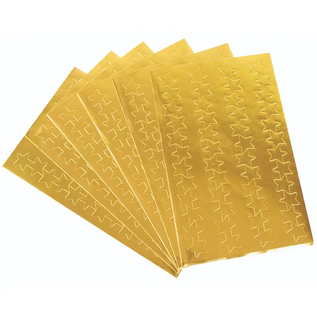 PlayBox: Goldene Sterne 288 Stück Aufkleber-Set