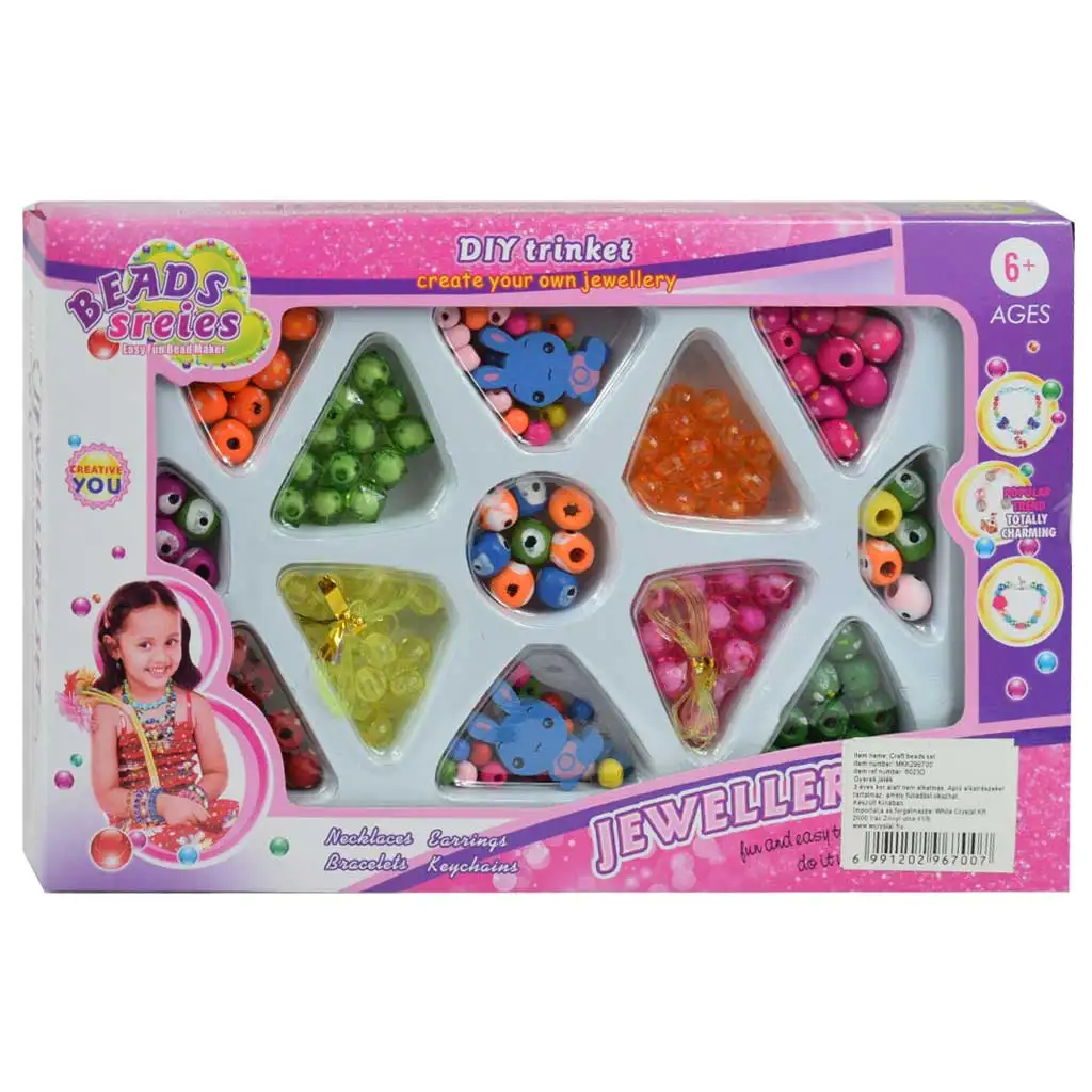 Beads Series: Ékszerkészítő szett 50+ színes gyöngyökkel és medállal kép 1