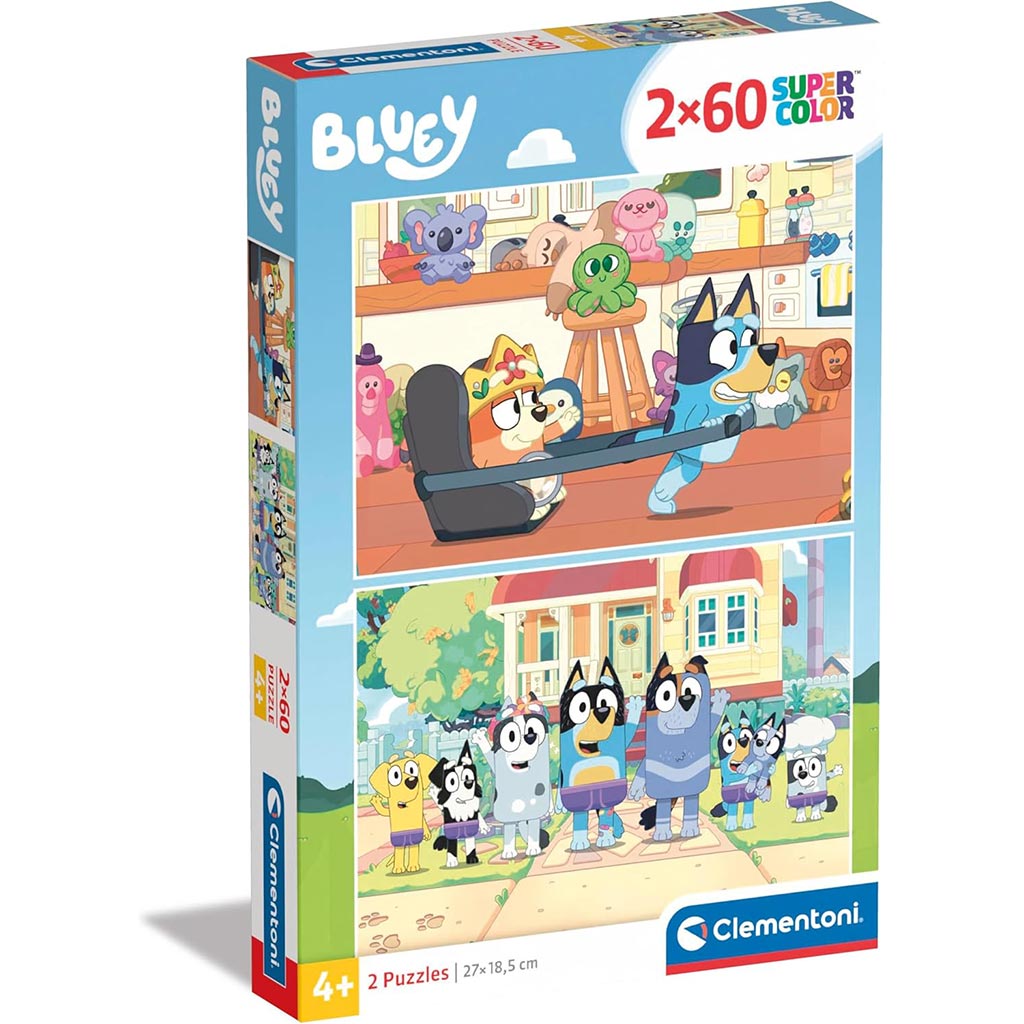 Bluey 2x60 Stück Supercolor Puzzle - Clementoni