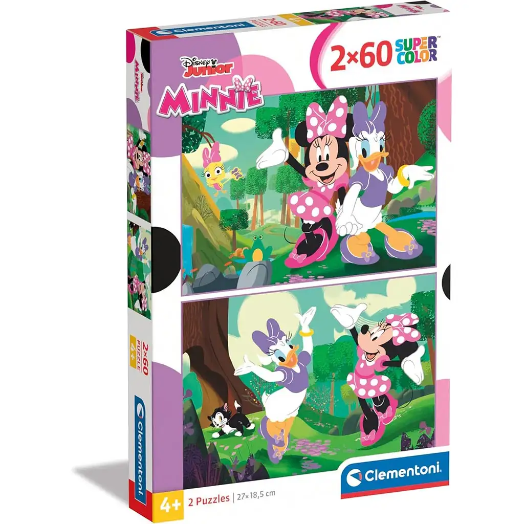 Disney+Minnie Maus 2x60 Teile Supercolor Puzzle - Clementoni