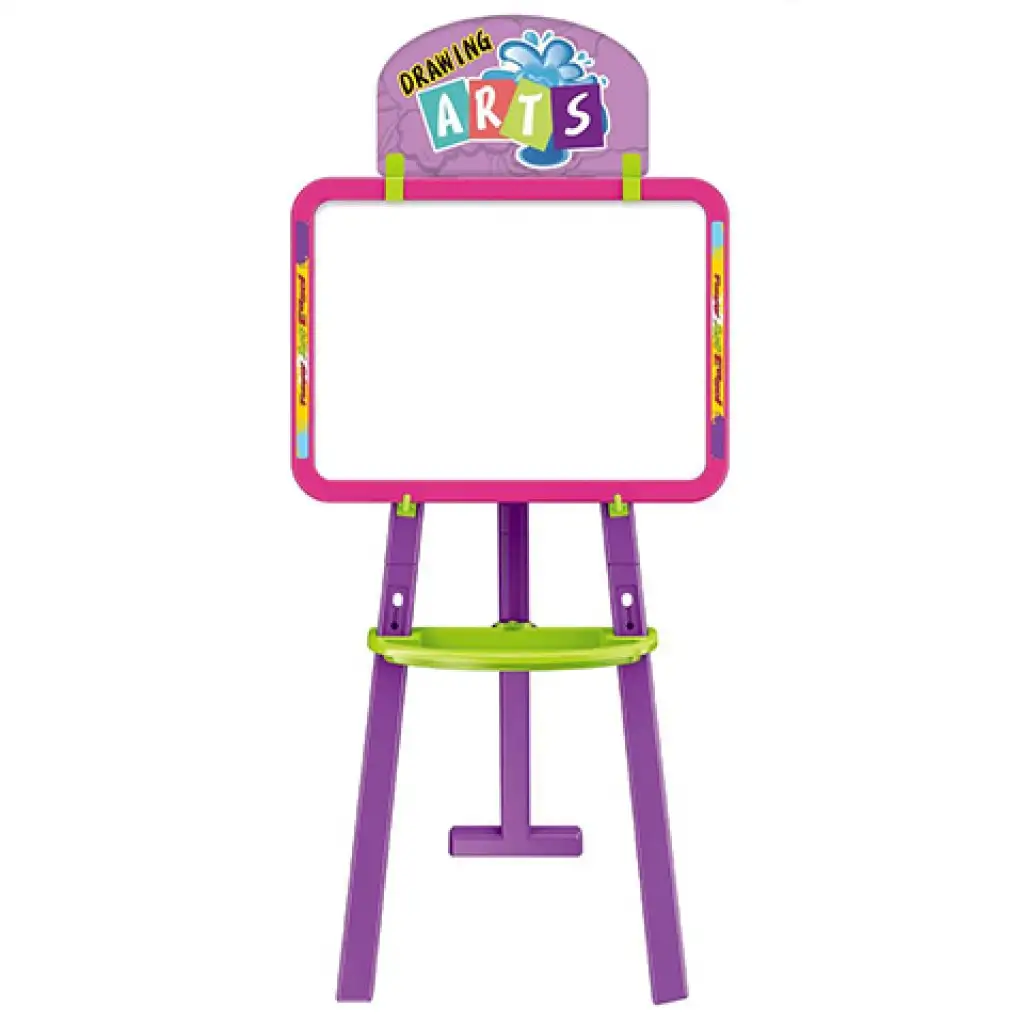 3-in-1 doppelseitige Zeichentafel in Pink, 37x99cm kép 2