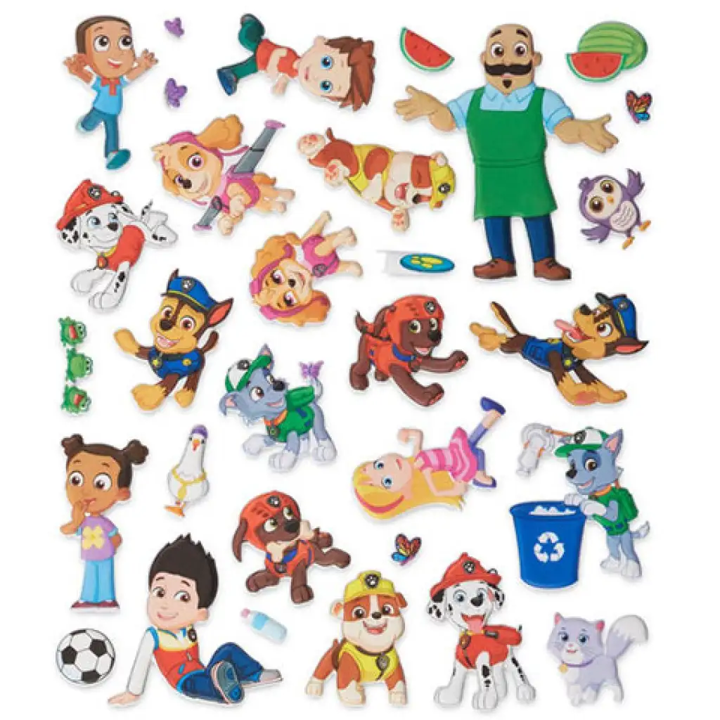 Melissa & Doug: Paw Patrol Abenteuer-Bucht Puffy Stickerbuch kép 3