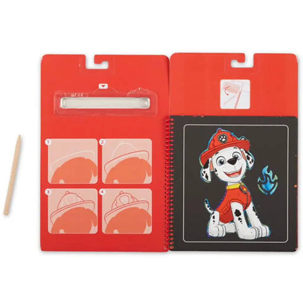 Melissa & Doug: Paw Patrol Marshall Kratzbild Kreativspiel kép 2