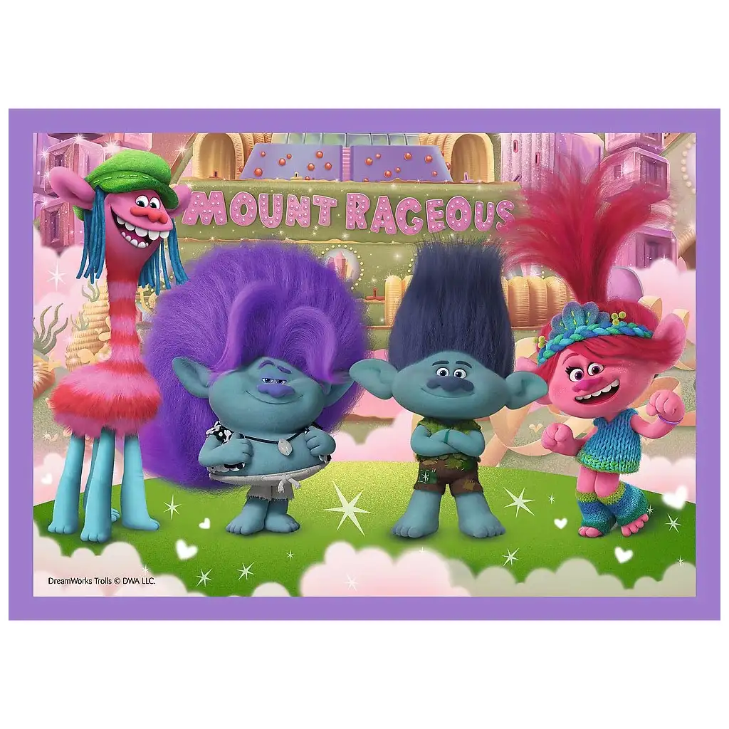 Trolls 3: 4-in-1 Puzzle-Set - Trefl kép 2