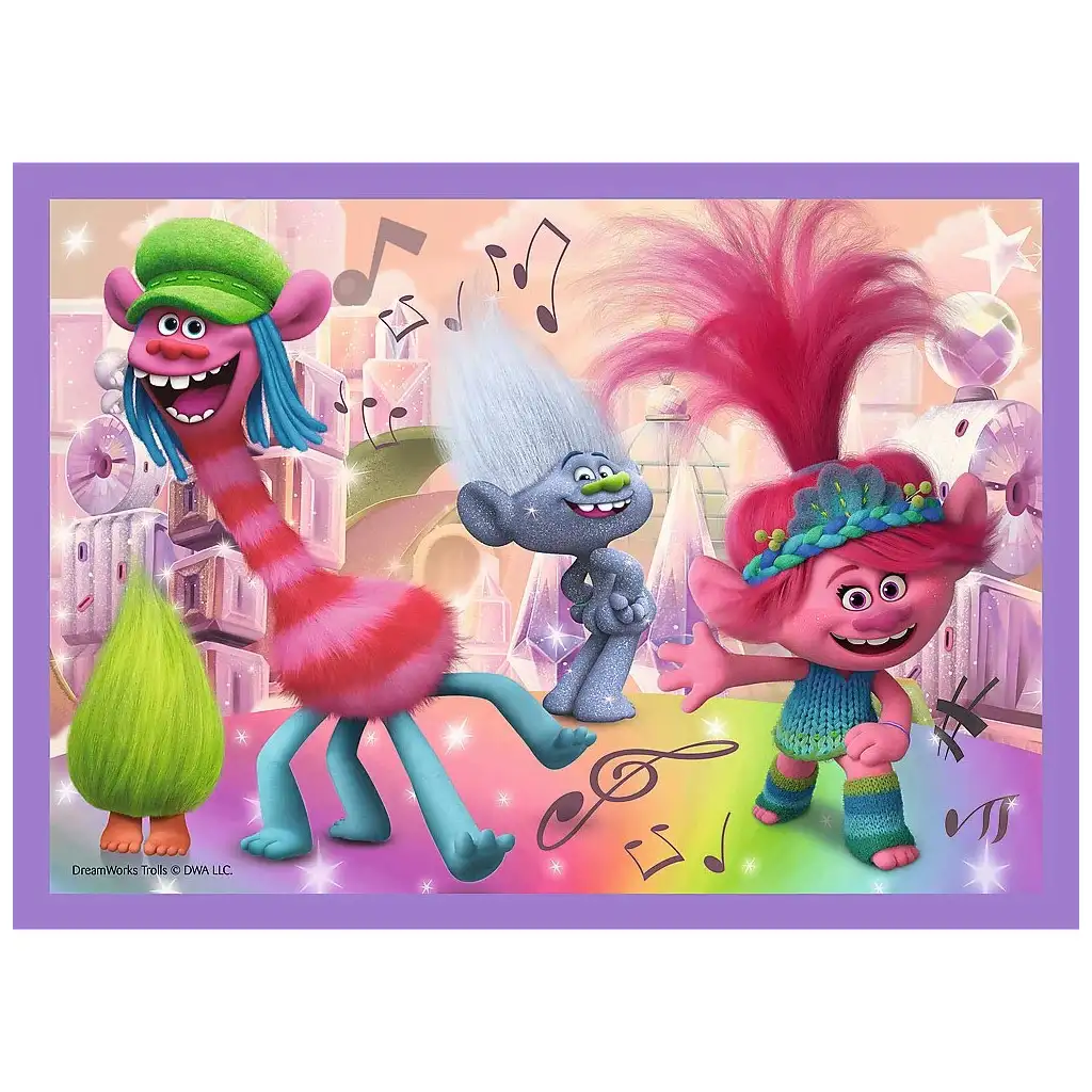 Trolls 3: 4-in-1 Puzzle-Set - Trefl kép 3