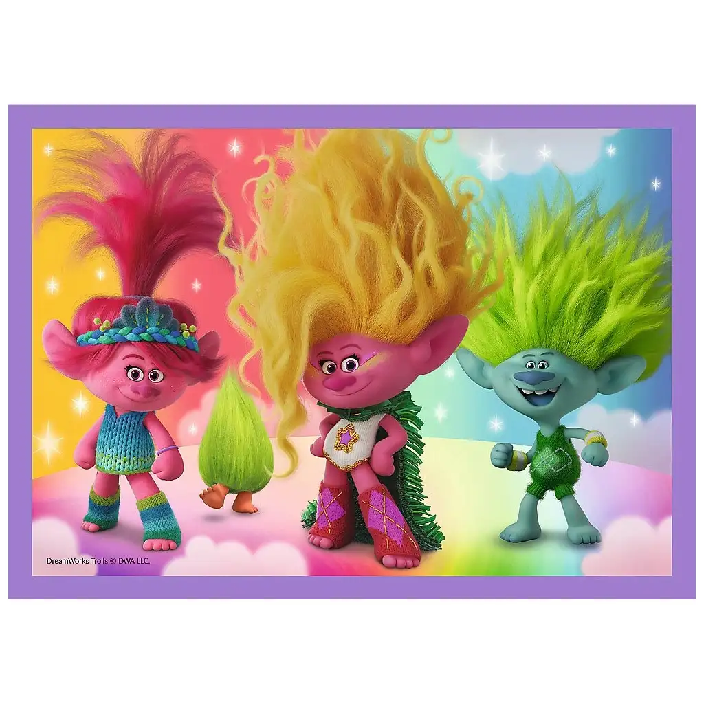 Trolls 3: 4-in-1 Puzzle-Set - Trefl kép 4