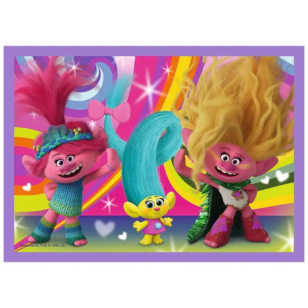 Trolls 3: 4-in-1 Puzzle-Set - Trefl kép 5