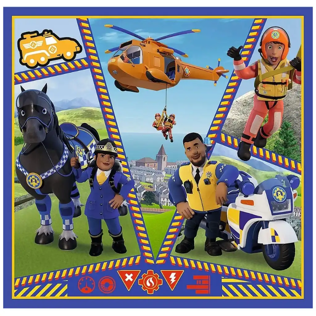 Sam der Feuerwehrmann 3-in-1 50, 36 und 20 Teile Puzzle - Trefl kép 4