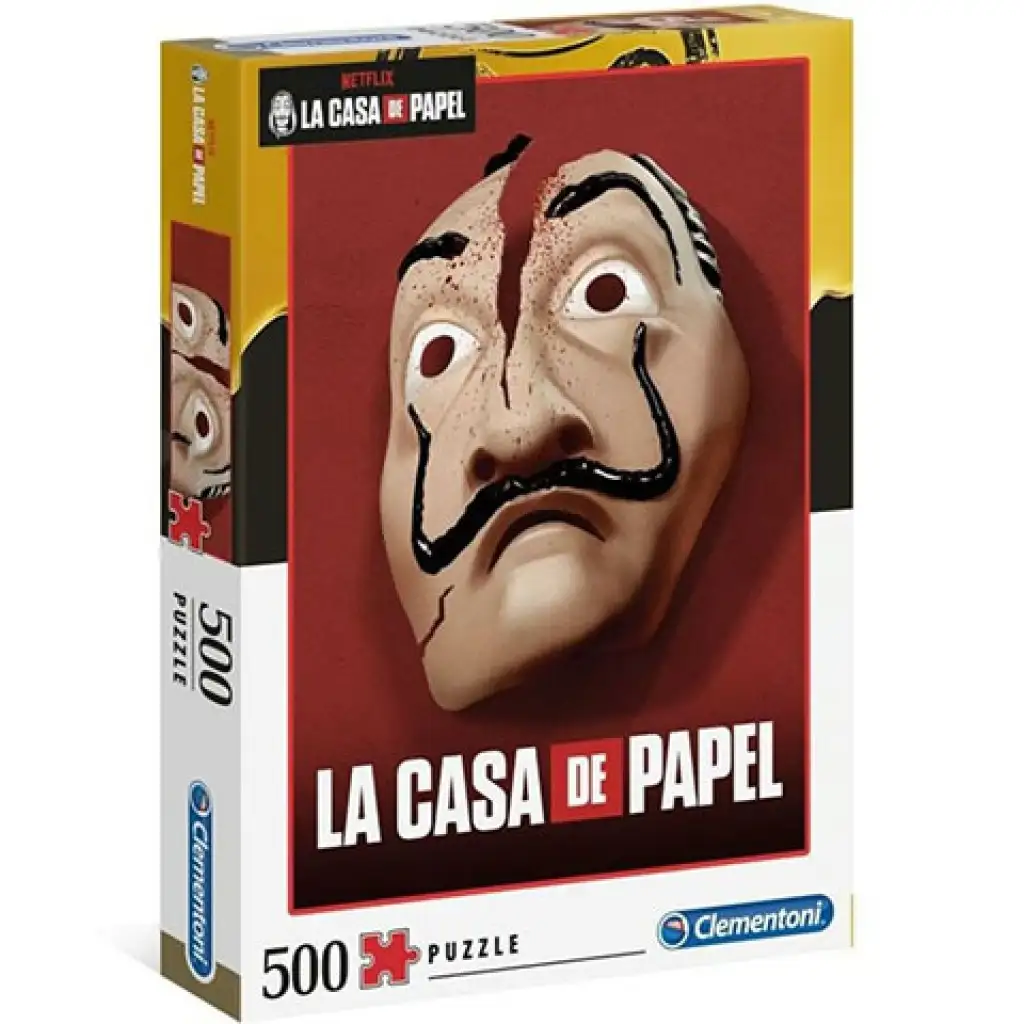 A nagy pénzrablás: Dali maszk 500db-os puzzle - Clementoni kép 1