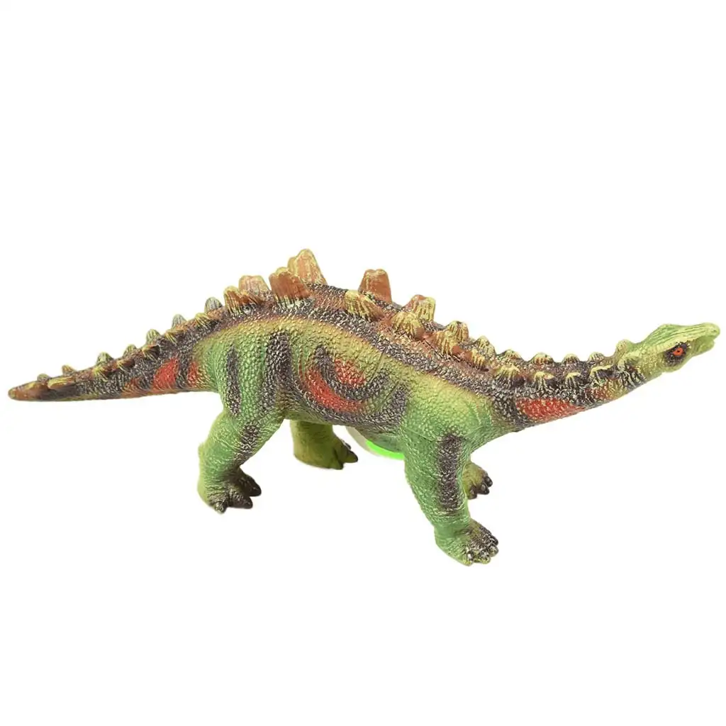 Dino World: Stegosaurus-Dinosaurierfigur aus Vinyl mit Geräuschfunktion und Baumwollfüllung, 35 cm kép 2