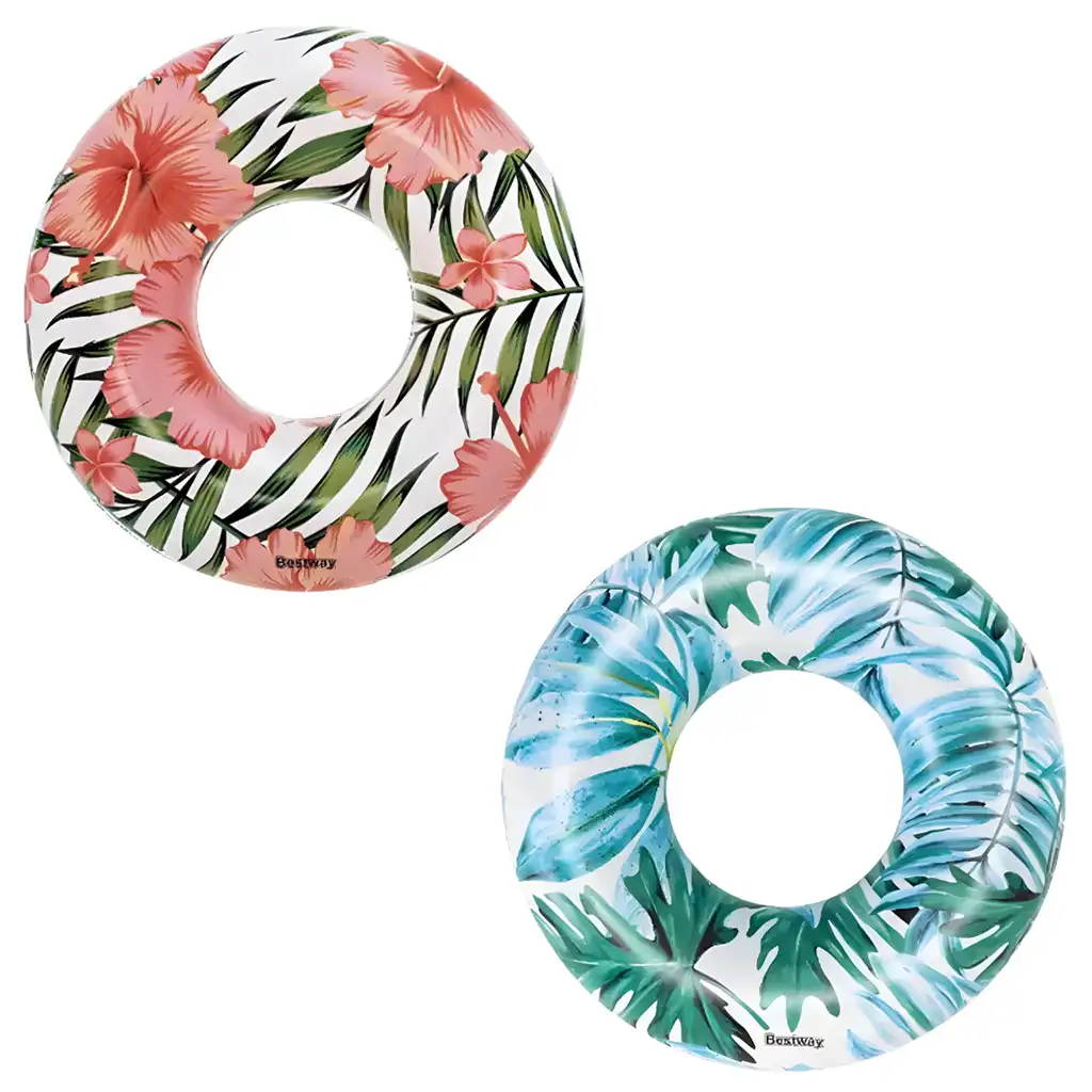 Bestway: Schwimmring mit tropischem Muster in zwei Varianten 119cm 1 Stück