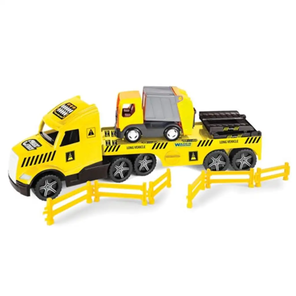 Magic Truck Technic: LKW mit Müllwagen und Licht 80cm - Wader kép 2