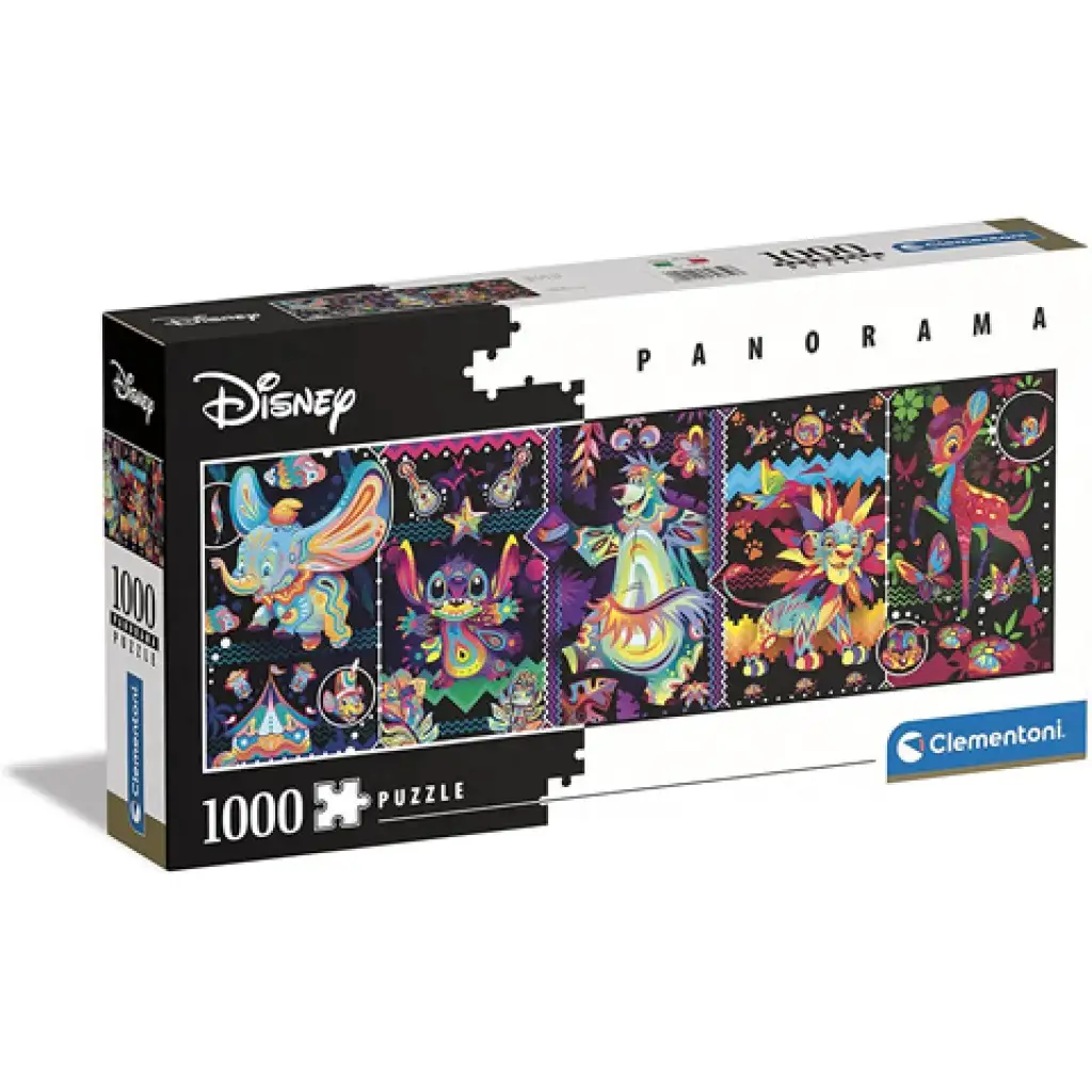 Disney Vintage farbige 1000-teilige Panorama-Puzzle - Clementoni