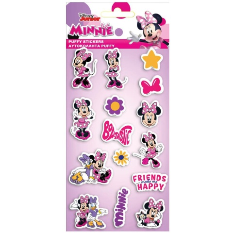 3D Minnie Maus Aufkleber-Set auf einem 10x22cm Bogen