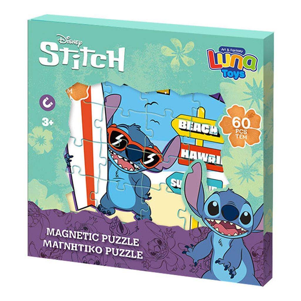 Luna: Disney Lilo és Stitch mintás 3x20db-os mágneses puzzle kép 1