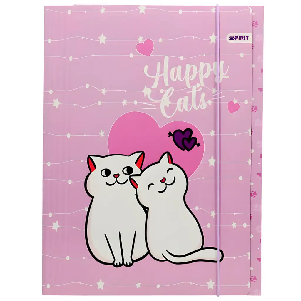 Spirit: Happy Cats rosa Gummimappe 600g A/4