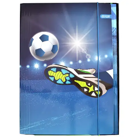 Spirit: Game on Fußballmuster-Gummimappe in A4-Größe
