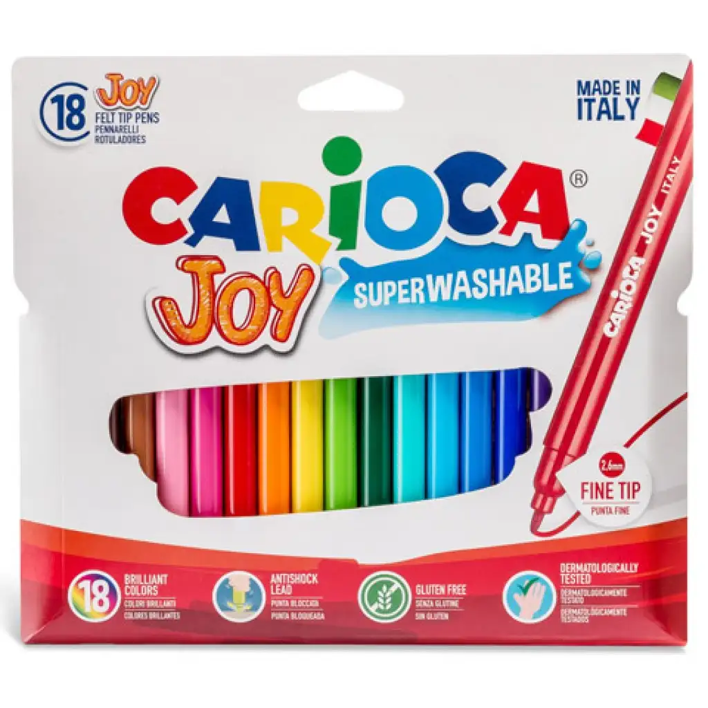 Dünner Filzstift-Set 18 Stück - Carioca