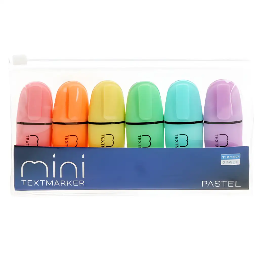 Spirit: Mini Pastell Textmarker-Set 6-tlg.