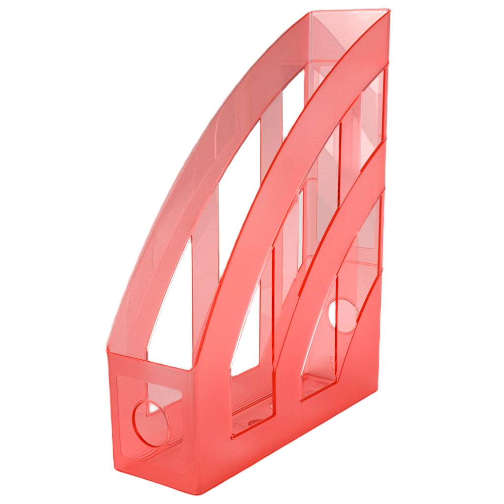 Spirit: Roter transparenter Stehsammler 7,5x31,5x24,5cm