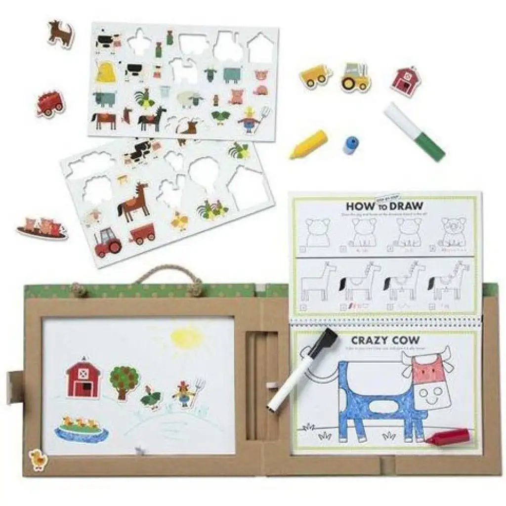 Abwischbares Zeichen- und Magnetbauernhof-Spielset - Melissa & Doug kép 2
