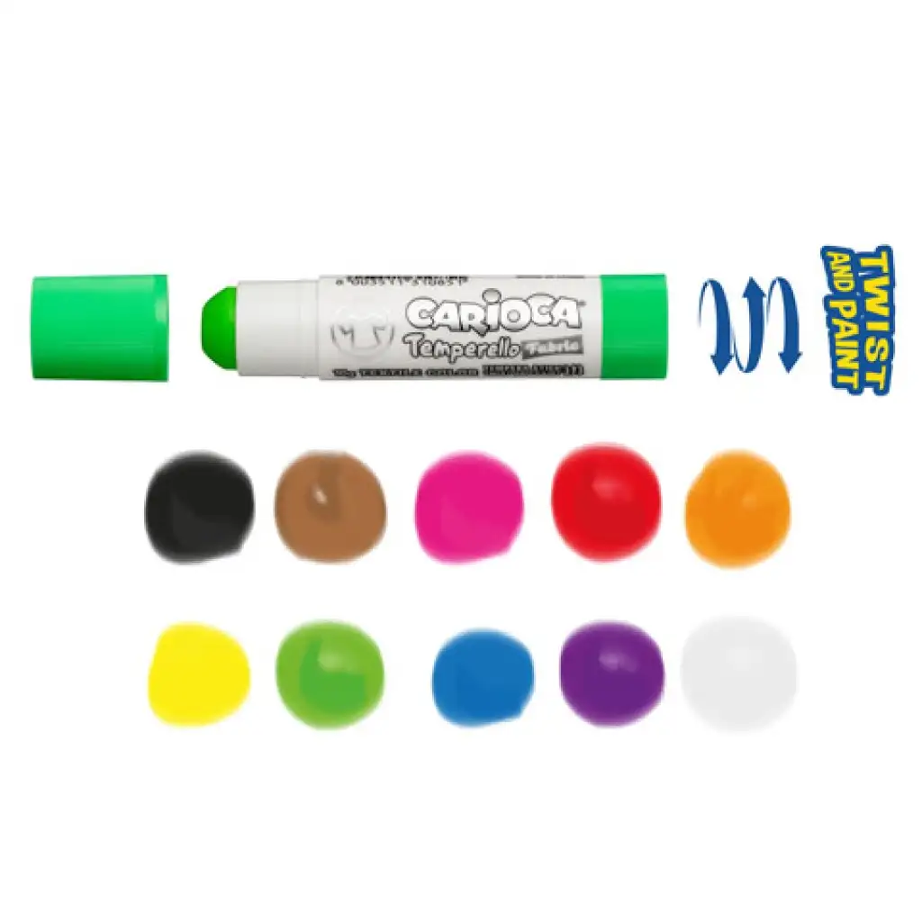 Bunte Textil-Temperastifte 10er-Set - Carioca kép 2