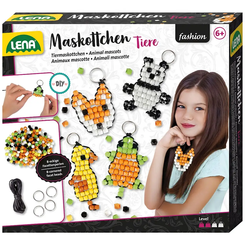 LENA: DIY Schlüsselanhänger-Herstellungsset mit Tierperlen