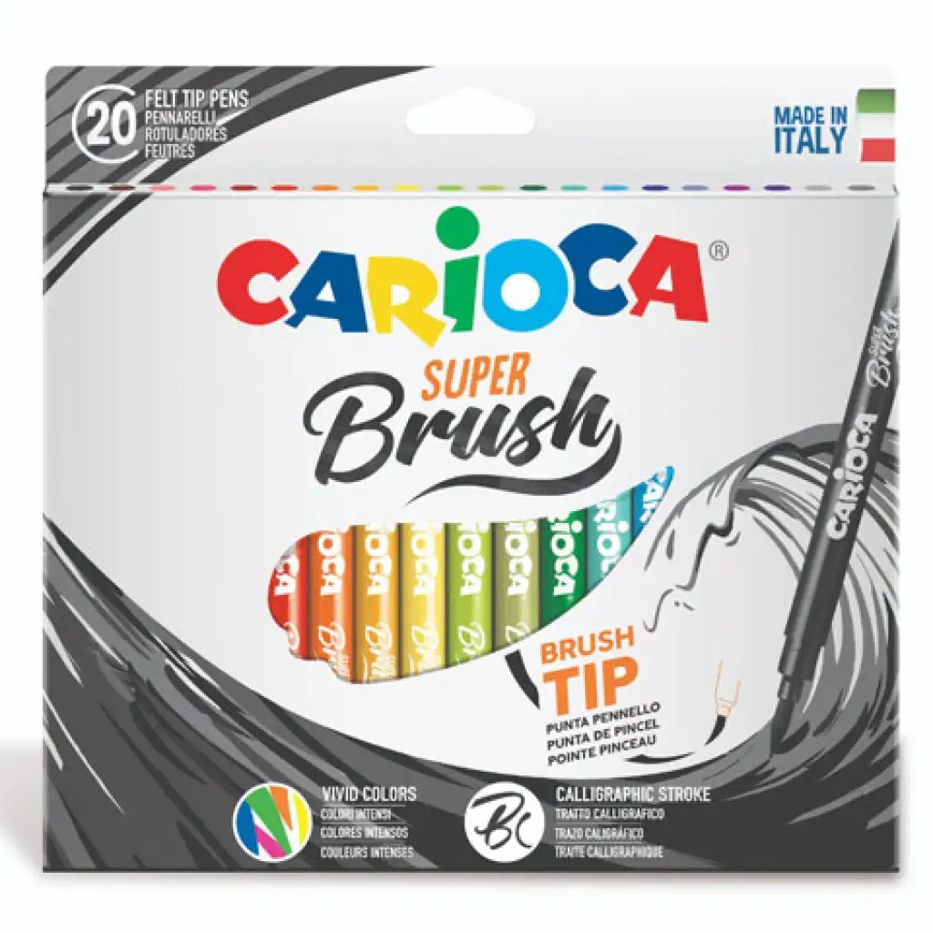 Pinselspitzen-Filzstift-Set in 20er-Packung - Carioca