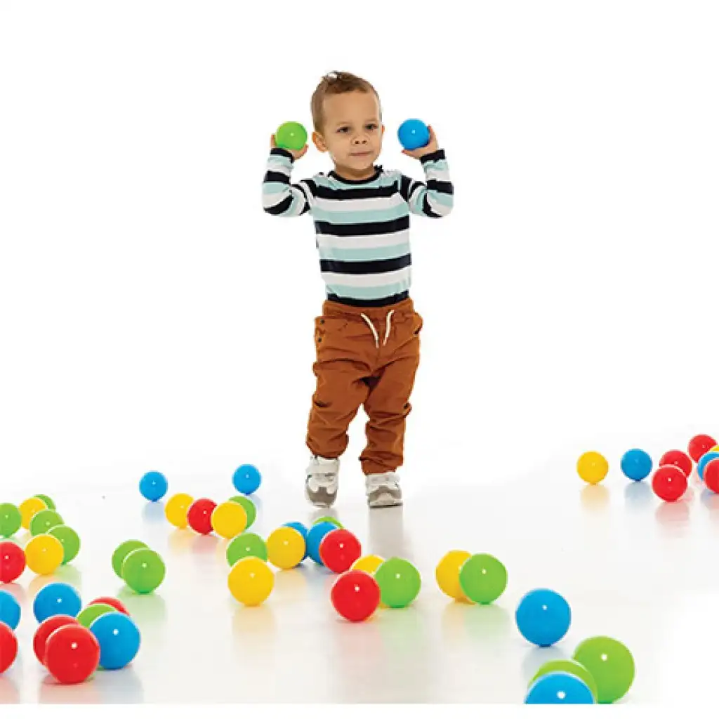 Bunte Bälle im Netz 100 Stück - D-Toys kép 3