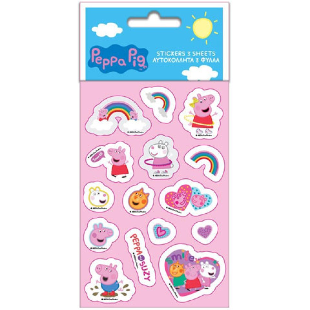 Peppa Wutz und Freunde Sticker-Set 8x12cm 5 Blätter
