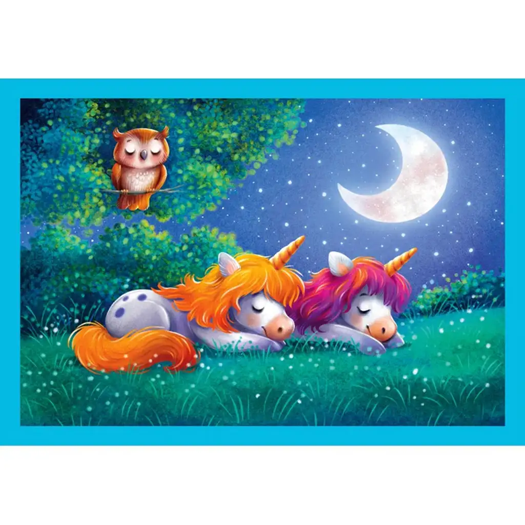 Ein Tag mit Einhörnern 4-in-1 Puzzle - Clementoni kép 2