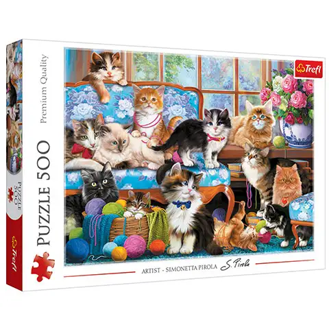 Katzenfamilie 500-teiliges Puzzle - Trefl