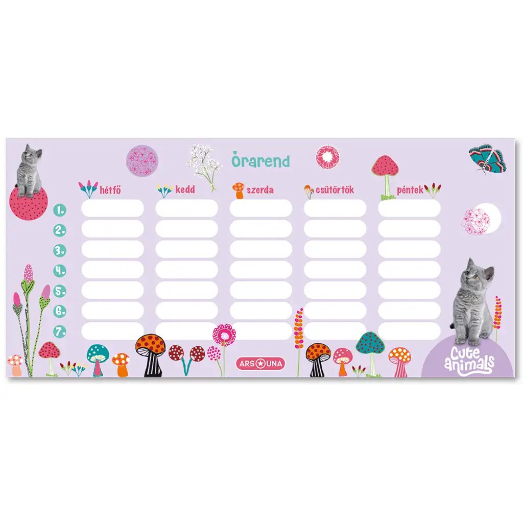 Ars Una: Süße Tiere - Kätzchen beidseitiger Stundenplan