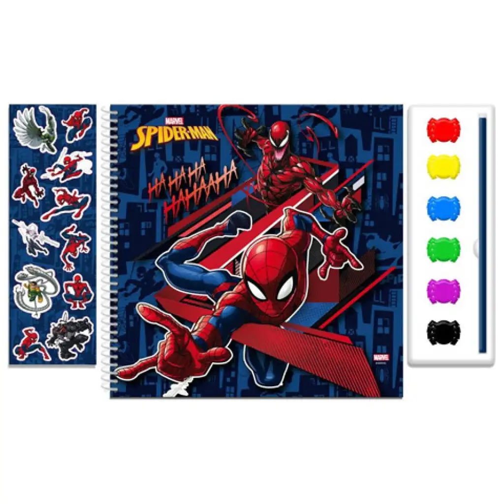Marvel: Spider-Man Malbuch mit Wasserfarben und Aufklebern kép 2