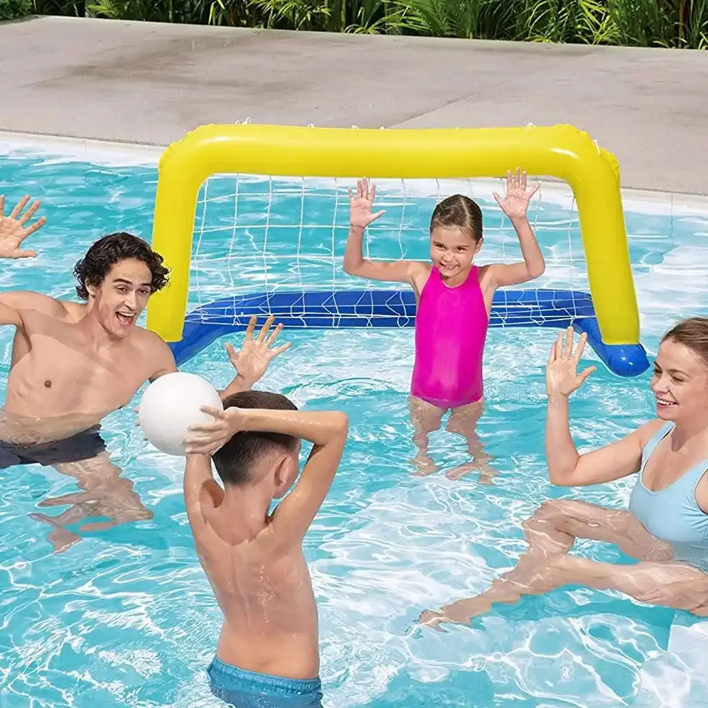 Bestway: Aufblasbares Wasserballtor mit Netz 142x76cm kép 2