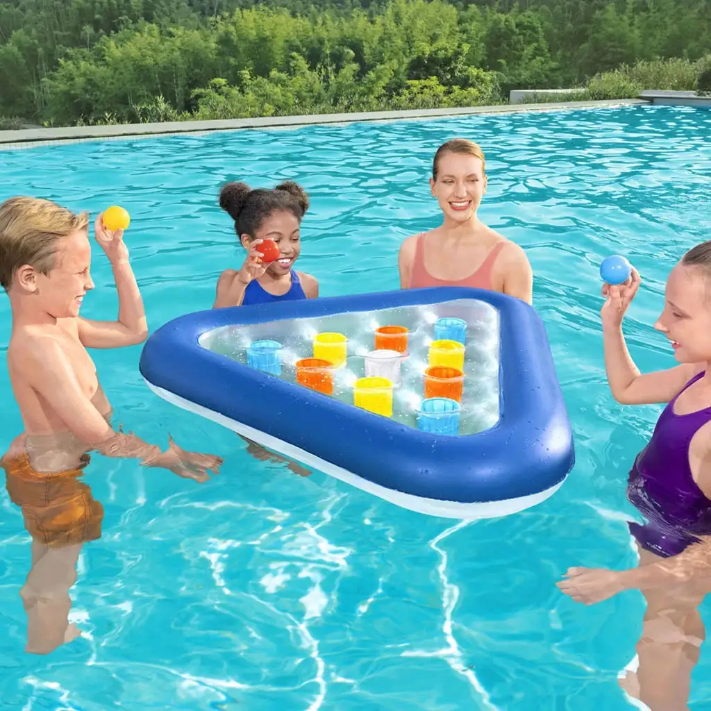 Bestway: Aufblasbares Wasserpong-Strandspiel mit Bällen 105cm kép 2