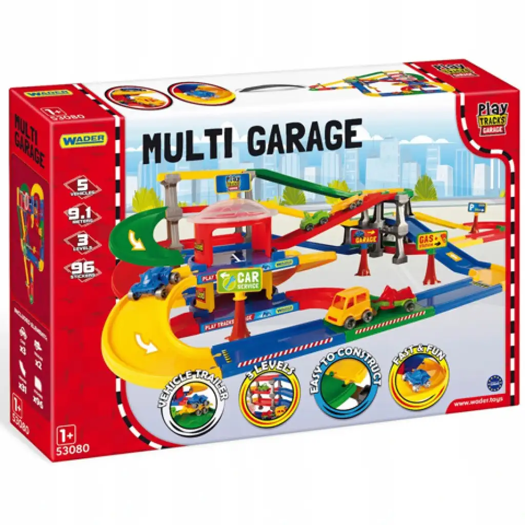 Mega-Garage-Rennstrecke mit kleinen Autos 9,1m - Wader